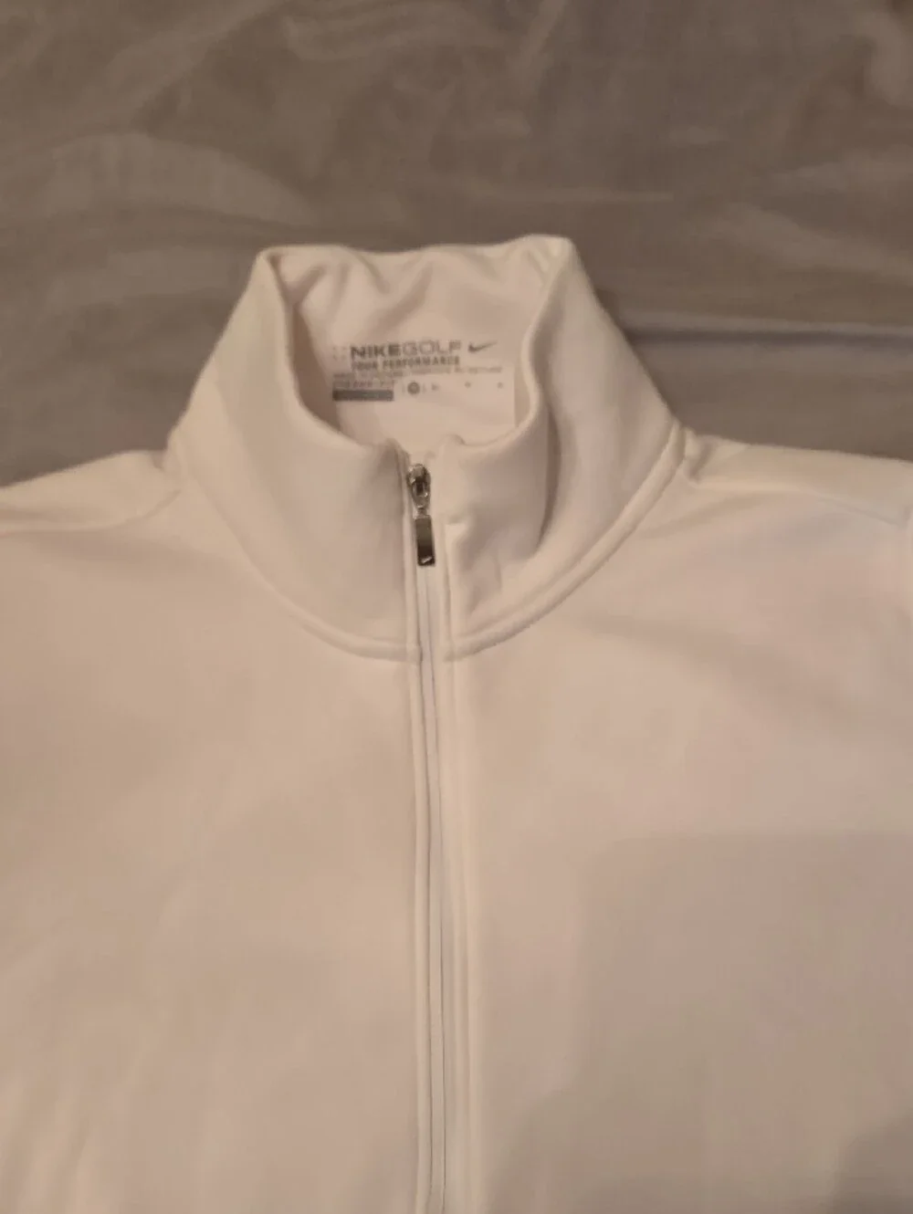 Nike Golf White Half-Zip Athletic Pullover